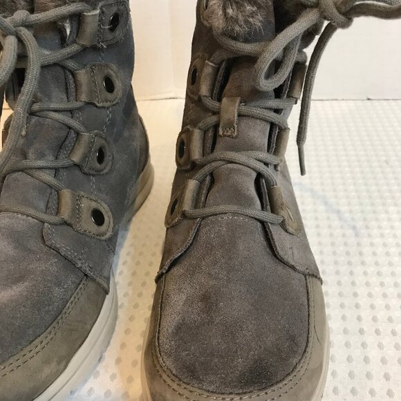 SOREL EXPLORER JOAN INSULATED SUEDE LACED UP BOOT SIZE 8.5 - Picture 9 of 10
